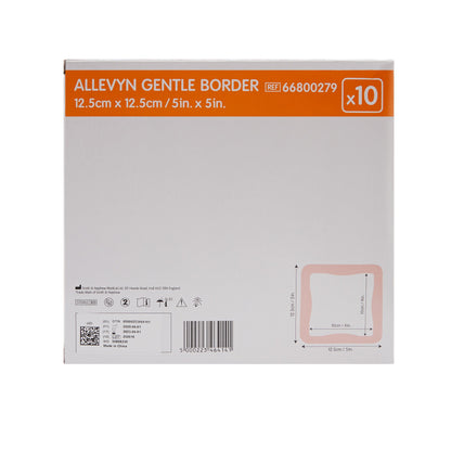 DRESSING, ALLEVYN GENTLE BRDR 5"X5" (10/BX 4BX/CS)