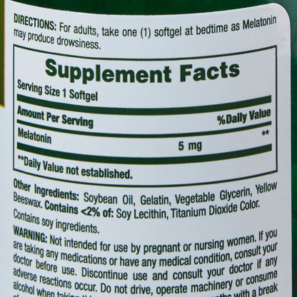 MELATONIN, SOFT GEL 5MG (90/BT)