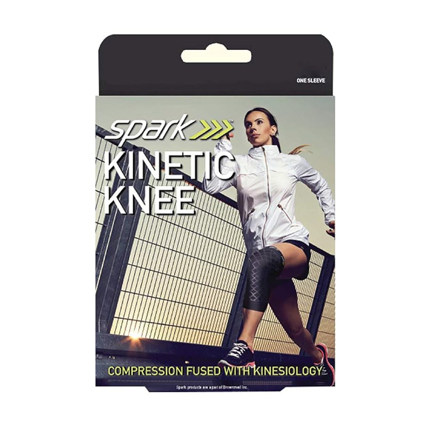 KNEE SLEEVE, COMPRESSION SPARKKINETIC BLK MED