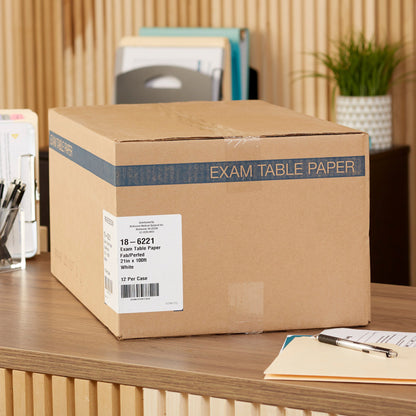 PAPER, TABLE CREPE/POLY W/PERF21"X100' (12RL/CS)