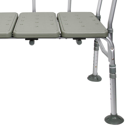 BENCH, TRANSFER W/BACK ALUMINUM FRAME 400LB