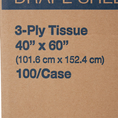 SHEET, DRAPE 3PLY WHT 40X60 (100/CS)