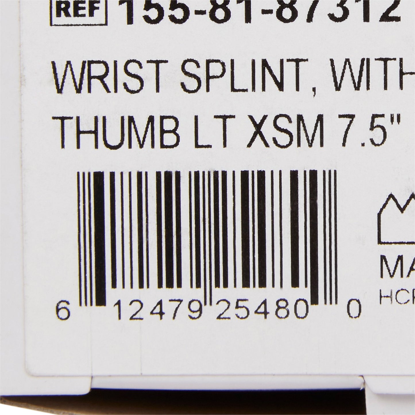 WRIST SPLINT, W/ABDUCTED THUMBLT XSM 7.5"