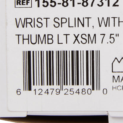 WRIST SPLINT, W/ABDUCTED THUMBLT XSM 7.5"