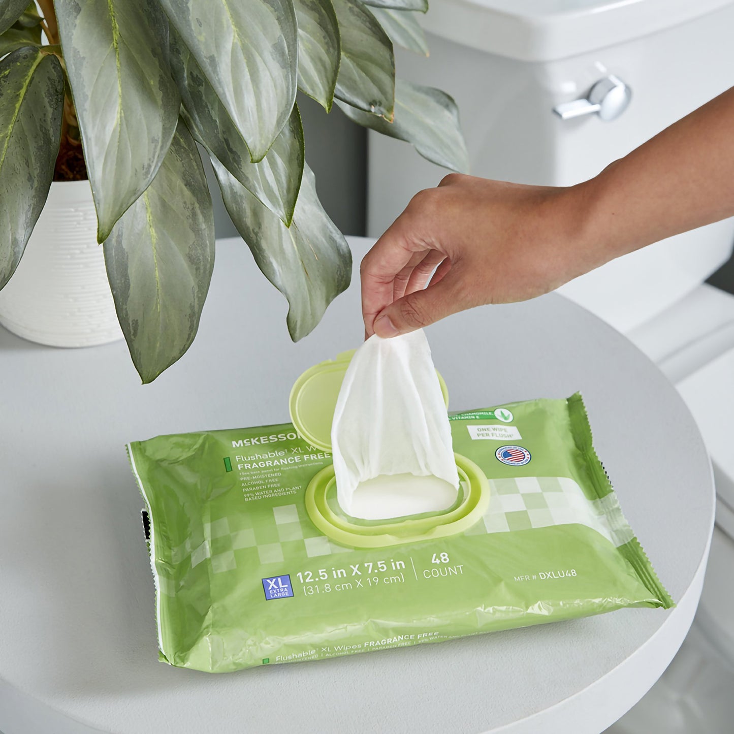 WIPE, WET FLUSHABLE XL UNSCNTDSFT PK W/LID (48/PK 12PK/CS)