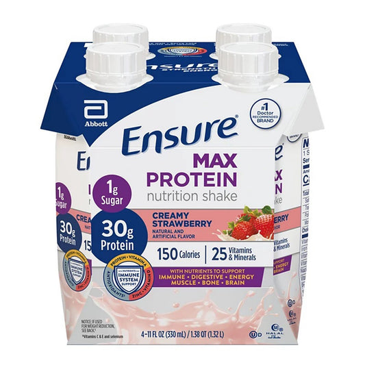 ENSURE, MAX PROTEIN STRWBRY 330ML (4BT/PK 3PK/CS)