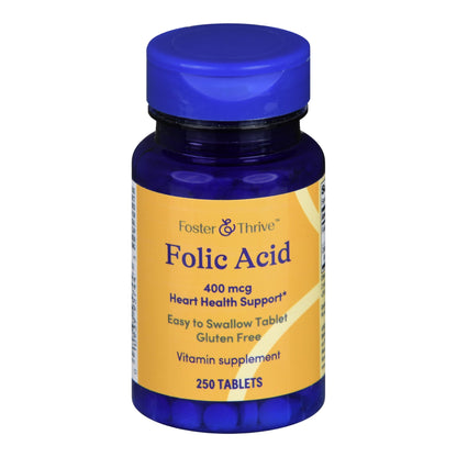 FOLIC ACID, TAB FT SM 400MCG (250/BT)