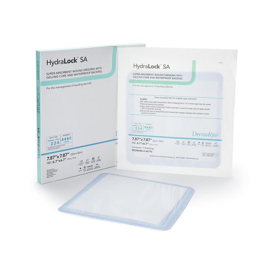DRESSING, HYDRALOCK SUPER ABSORBENT 7"X7" (10/BX)
