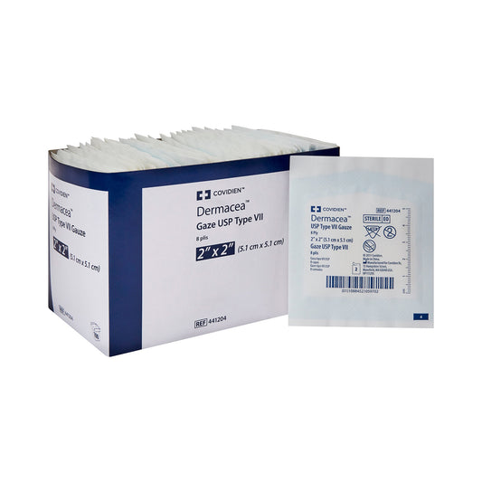 SPONGE, GAUZE DERMA 8PLY STR 2X2 (2/PK 50PK/BX 30BX/CS)