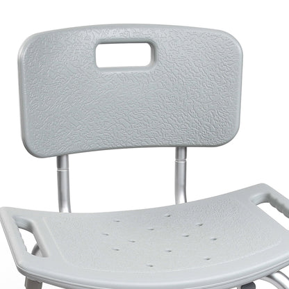 BENCH, BATH W/BCK ADJ ALUM FRAME 300LBS (4/CS)