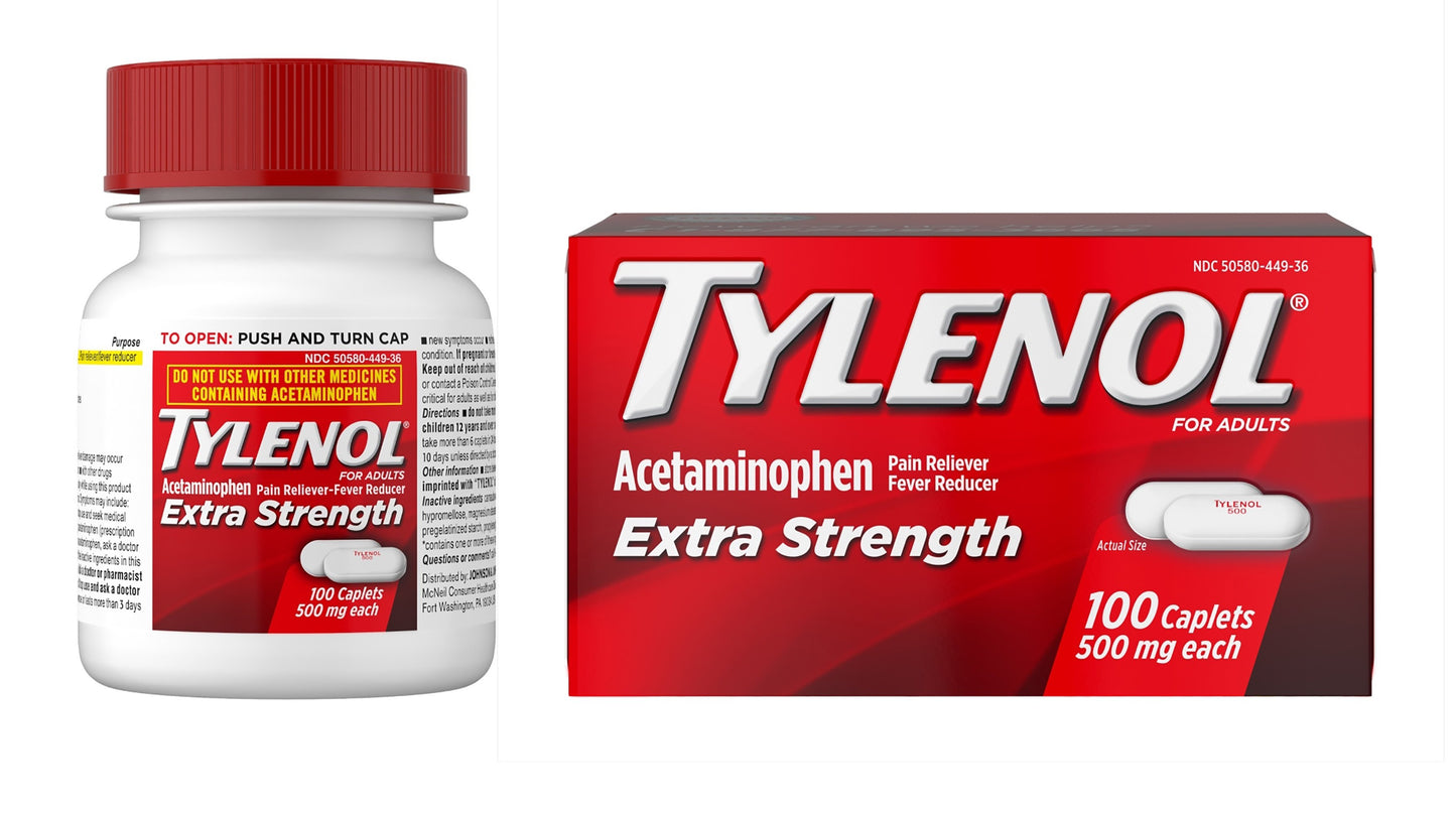 TYLENOL, CAP XS 500MG (100/BX 48BX/CS)