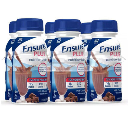 ENSURE PLUS, RTD CREAMY MILK CHOC 8OZ (6/PK 4PK/CS