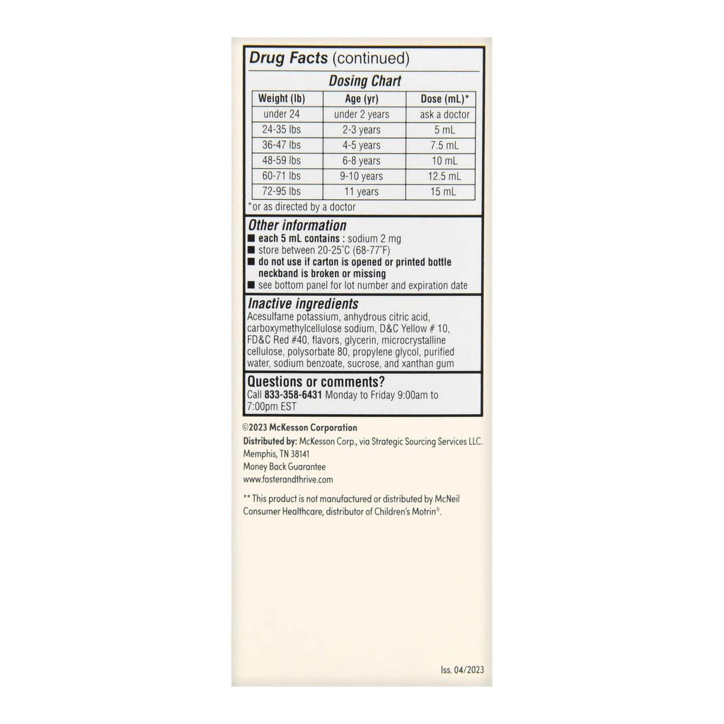IBUPROFEN, SUSPN ORAL FT CHLD BERRY 4OZ