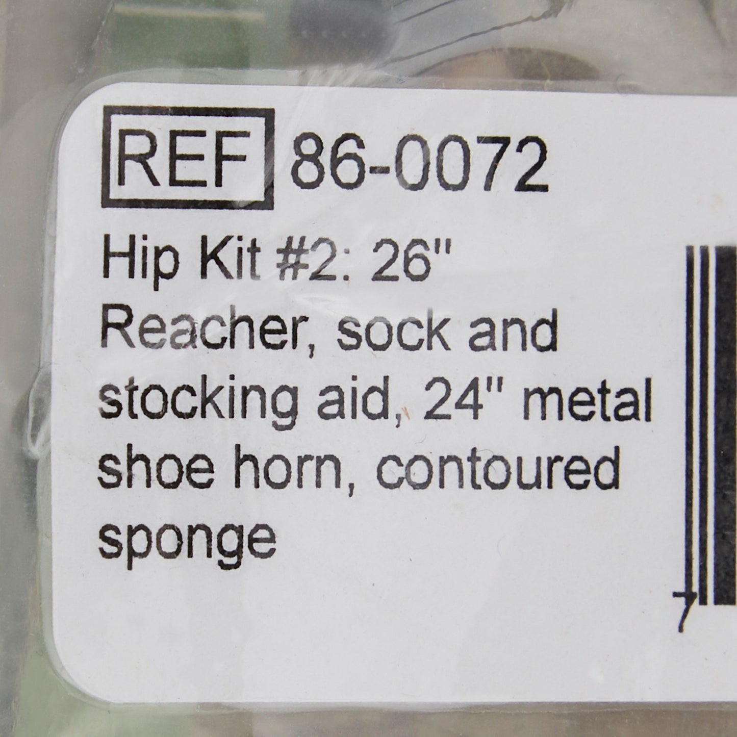 HIP KIT, W/18" SHOEHORN/SPONGE/26" REACHER/SOCK AID