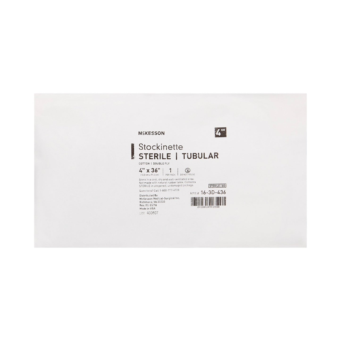 STOCKINETTE, CTN TUBULAR 2PLY STR 4"X36"(24/