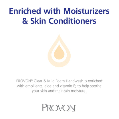 HANDWASH, FOAM PROVON CLR & MILD 1200ML (2/CS)