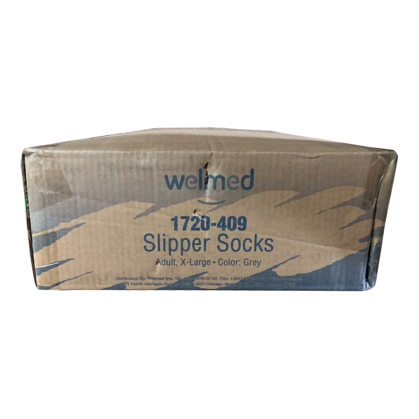 SOCK, SLIPPER PTNT LF ADLT LT RY XLG (48PR/CS)