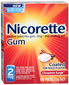 NICORETTE, GUM CINN SURGE 2MG (100/BX) 9GLAXO