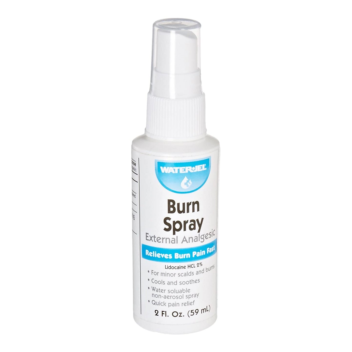 BURN SPRAY, LIDOCAINE HCL 2% BT 2OZ (24/CS) WTRJEL