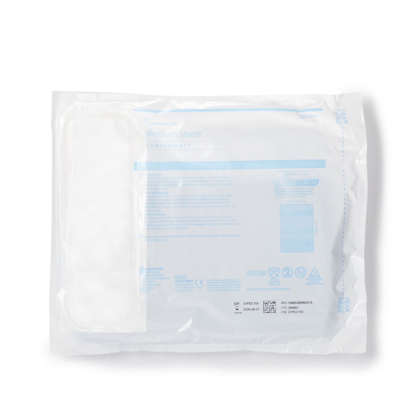 SHEET, DRAPE MED 40"X70" (20/CS)