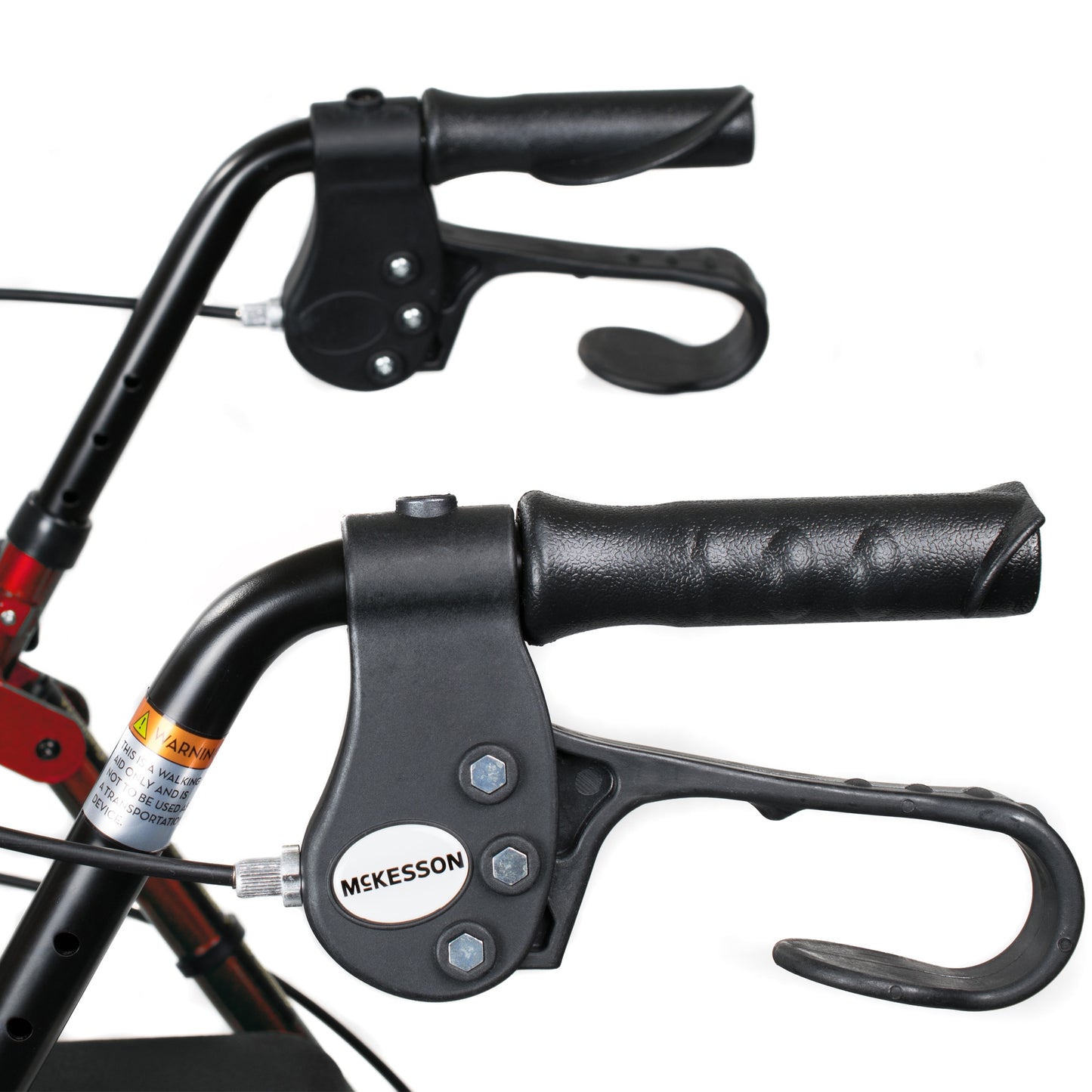 WALKER, ROLLATOR LTWT FOLDING ALUM W/6" WHLS RED 300LB