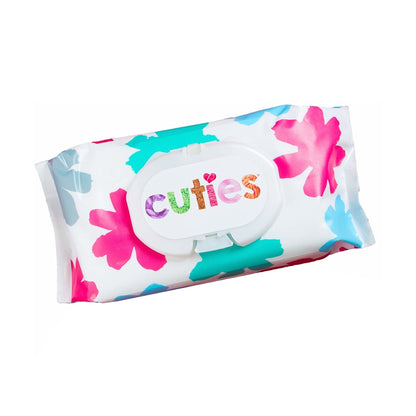 WIPES, QUITED BABY CUTIES SENSITIVE UNSCENTED (72/PK 12PK/CS