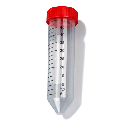 TUBE, CENTRIFUGE W/SCREW CAP STR RED 50ML (25/PK 20PK/CS)