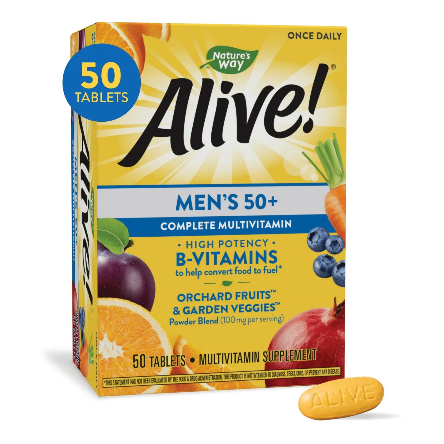 ALIVE, TAB MULTIVITAMIN MENS 50+ (50/BX)