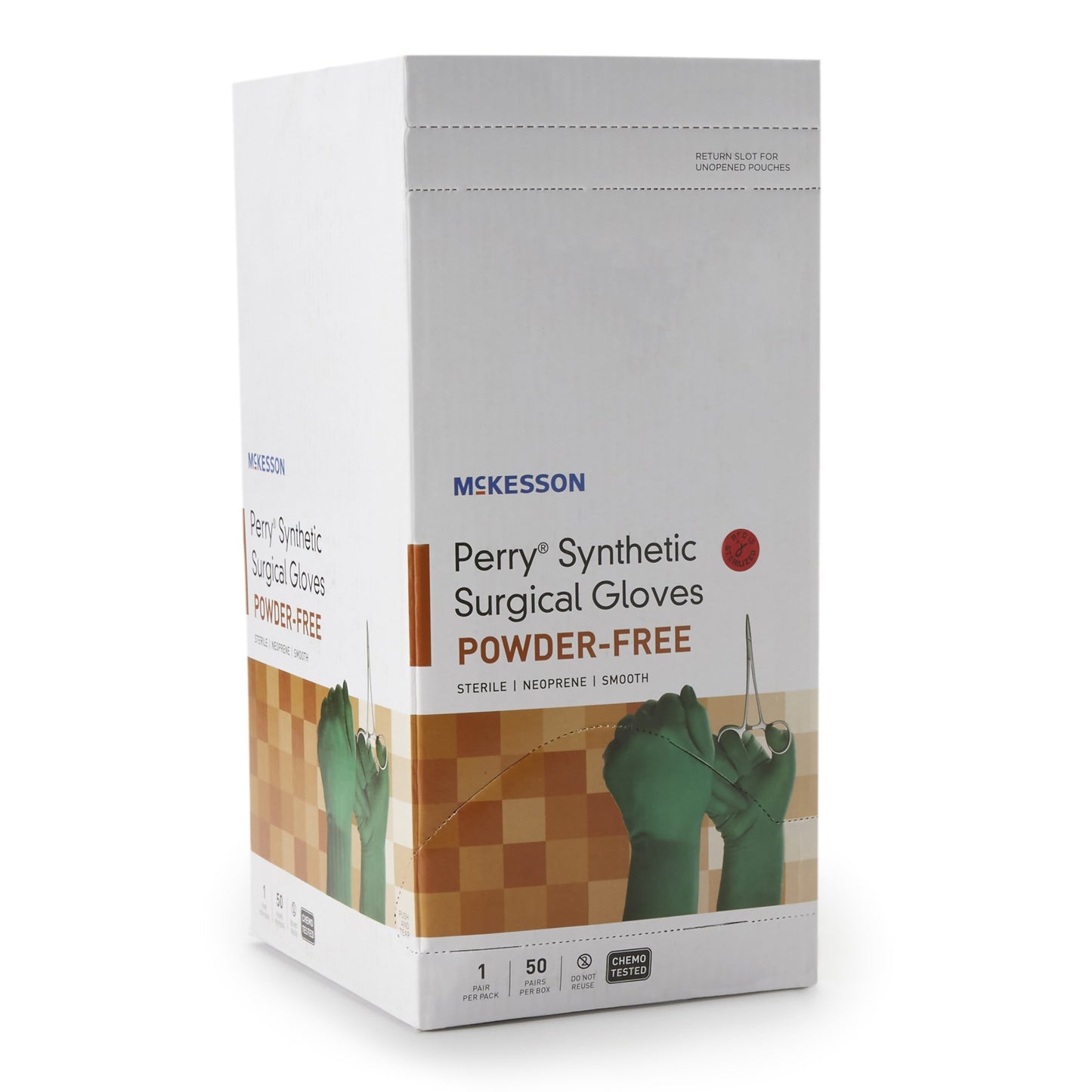 GLOVE, SURG NPRN 7.0 STR2 SMTHCHEMO (50PR/BX 4BX/CS)