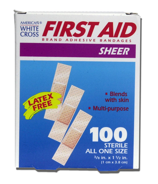 BANDAGE, ADHSV SHEER 3/8"X1 1/2" (100/BX) DERSCI