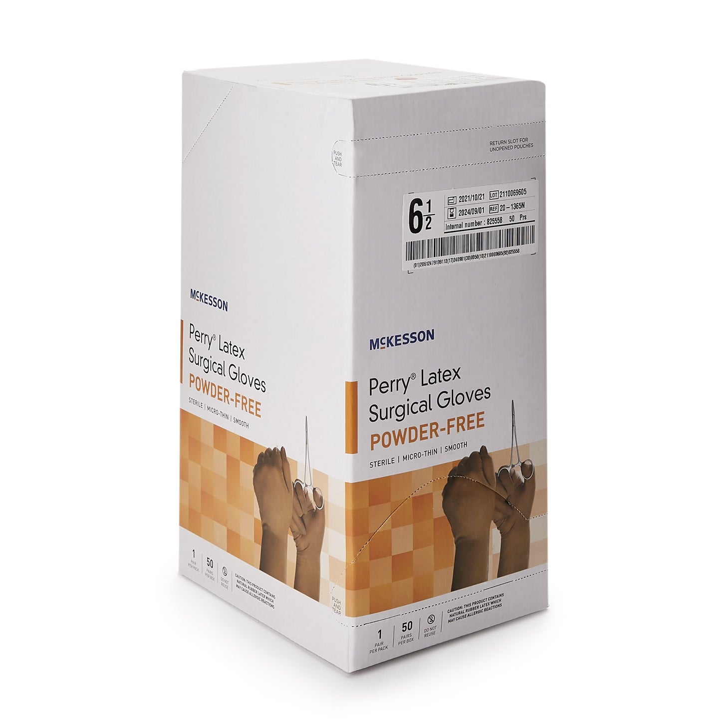 GLOVE, SURG LTX 6.5 STR2 SMTH MICROTHIN (50PR/BX 4BX/CS)