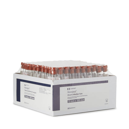 TUBE, BLD COL PLAIN RED 7ML GLS MONOJECT (100/BX 10BX/CS)