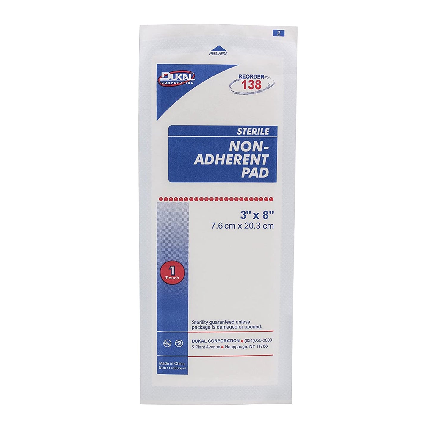 PAD, NON ADHERENT STR 3"X8" (75PK/BX 8BX/CS)