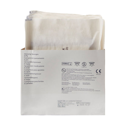 GAUZE, NON WOVEN ALL PURPOSE SPONGES 4X4" 6PLY (2/PK 25PK/CT
