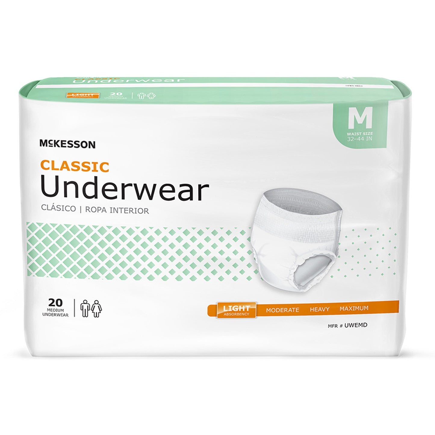 UNDERWEAR, CLASSIC MED 32-44 (20/BG 4BG/CS)