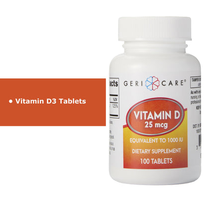 VITAMIN D3, TAB 1000IU (100/BT12BT/CS)