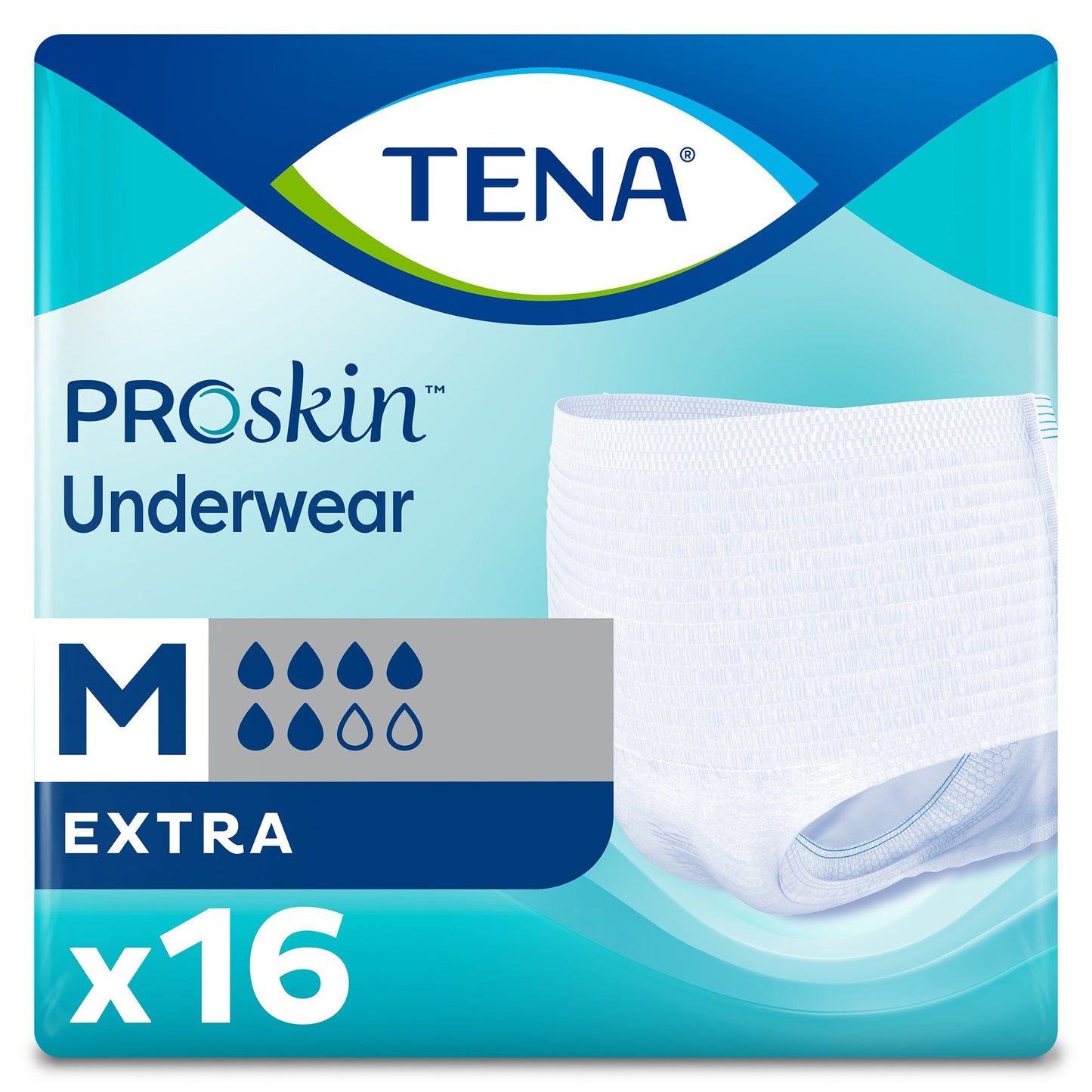 UNDERWEAR, TENA EXTRA PROTECTIVE MED (16/BG 4 BG/CS)