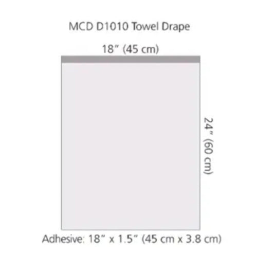 DRAPE, SURG TOWEL ADH 18"X24" (10/BX 1BX/CS)