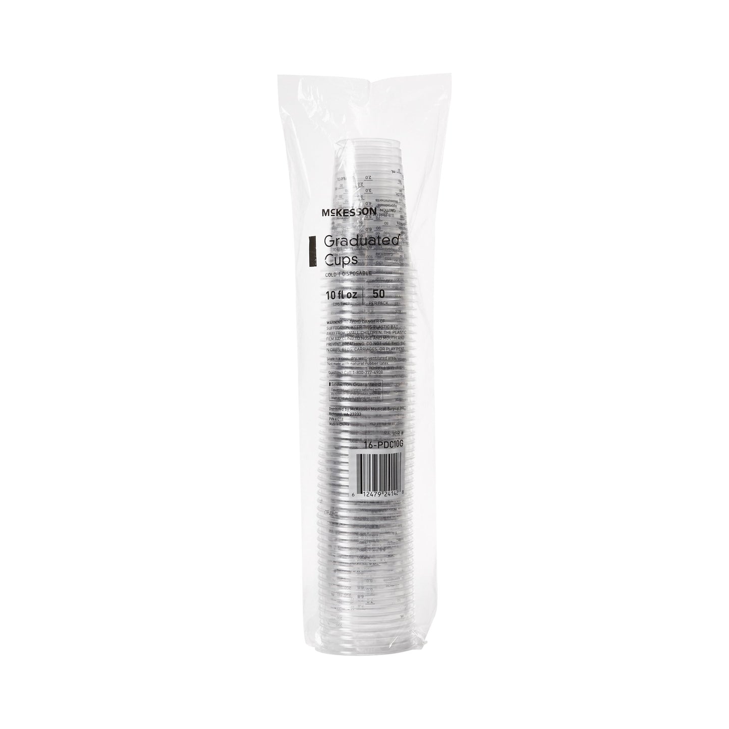 CUP, DRINKING GRADUATED PLAS CLR 10 OZ (50/SL 20SL/CS)