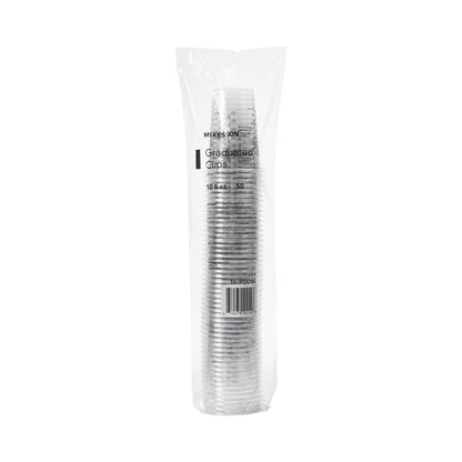 CUP, DRINKING GRADUATED PLAS CLR 10 OZ (50/SL 20SL/CS)