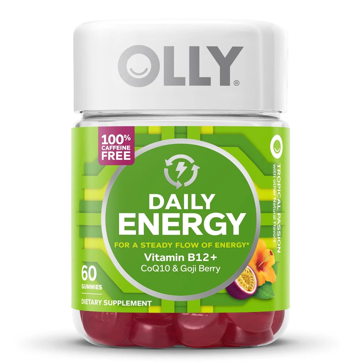 OLLY, GUMMY DAILY ENERGY TROPICAL PASSION (60/BT)