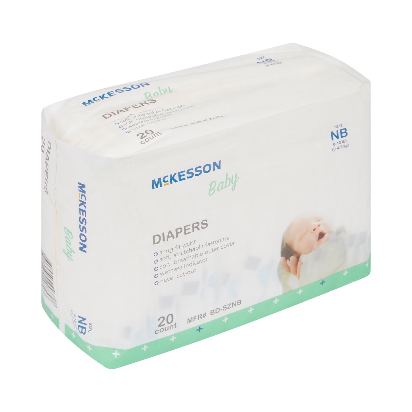 DIAPER, BABY NEWBORN 0-10 LBS (20/BG 6BG/CS