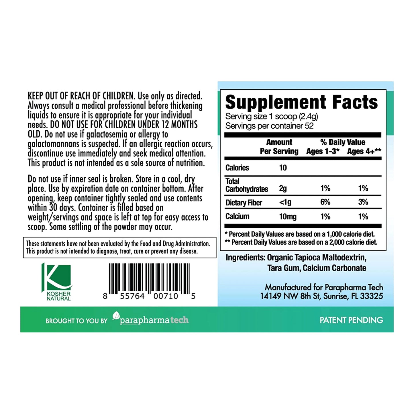 THICKENER, LIQ NAT PURATHICK JAR 125G (12/CS)