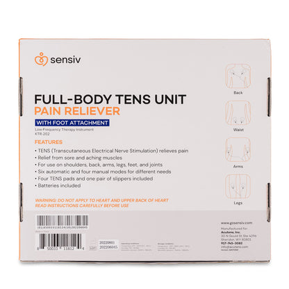 TENS UNIT, FULL BODY SENSIV W/FT ATTACHMENT PAIN RELIEF (10/