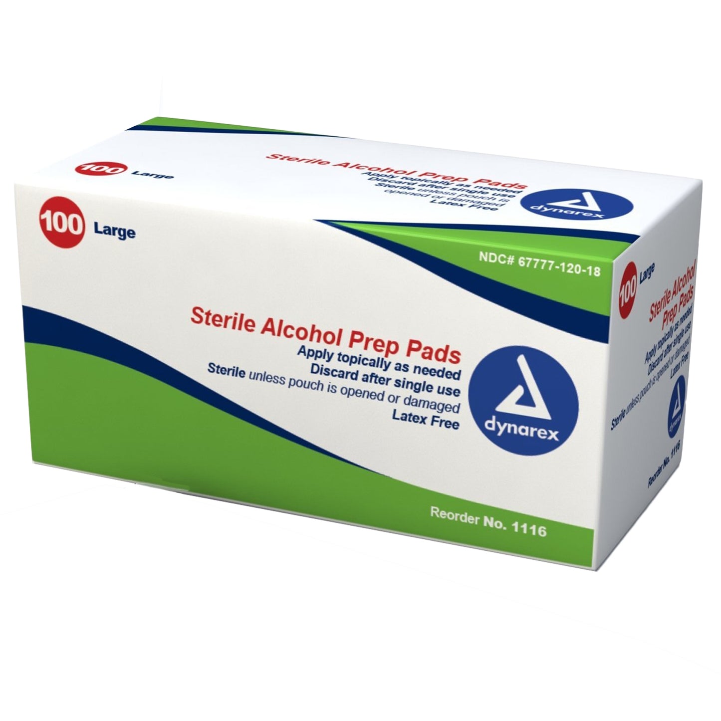 PAD, ALCOHOL PREP LG (100/BX 10BX/CS)