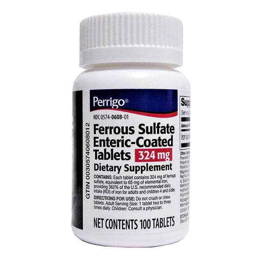 FERROUS SULFATE, TAB 325MG (100/BT) 9PADD