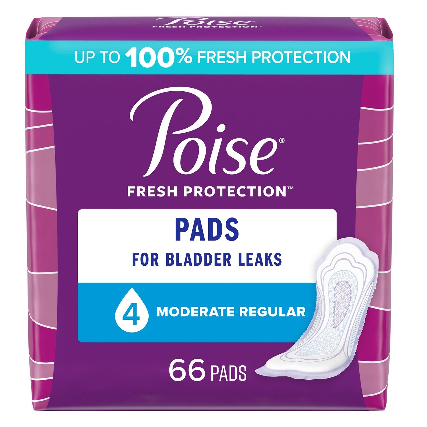 PAD, INCONT POISE MODERATE (66/PK 2PK/CS)