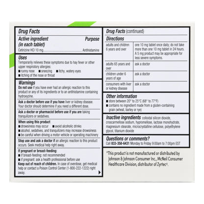 ALL DAY ALLERGY, TAB FT CETIRIZINE HCL 10MG (14/BT)