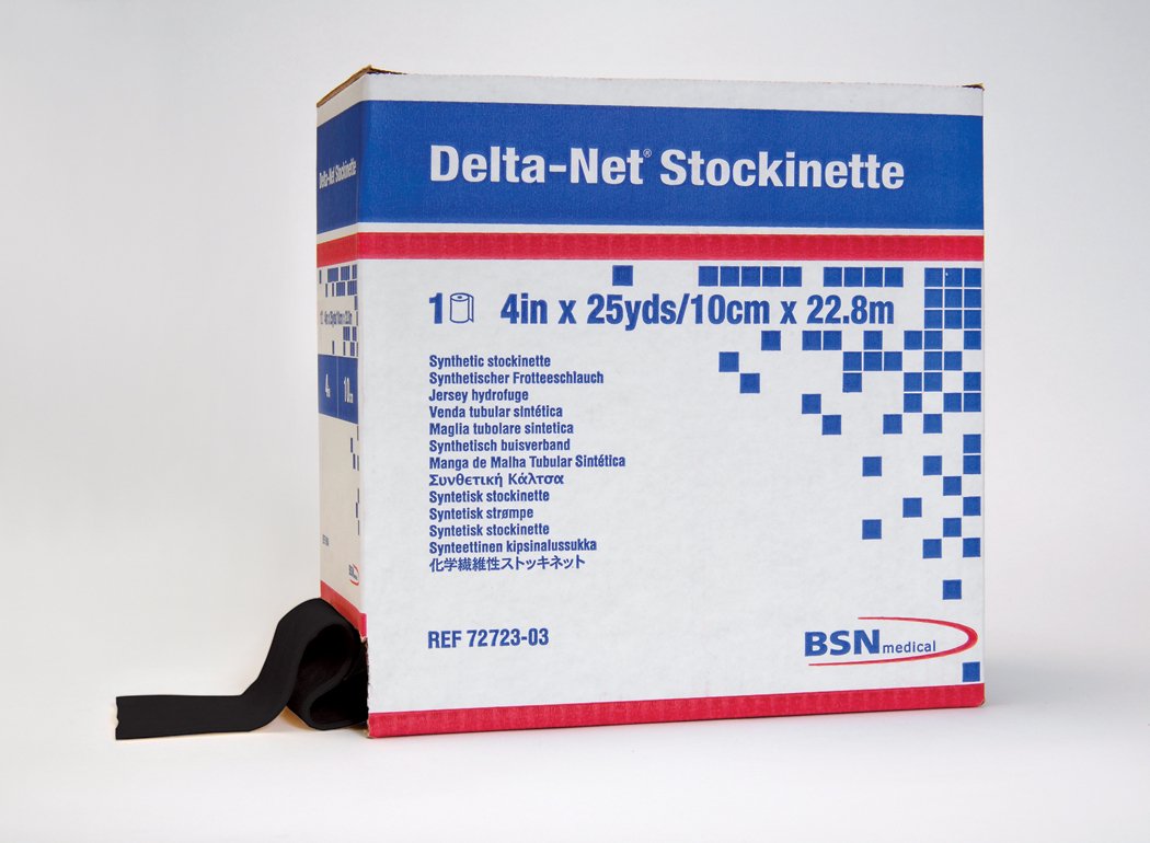 STOCKINETTE, CAST DELTA-NET TUBULAR BLK 4" (2RL/CS)