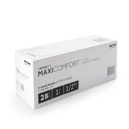 SYRINGE, INSULIN 1CC 28GX1-1/2" (100/BX 5BX/CS)